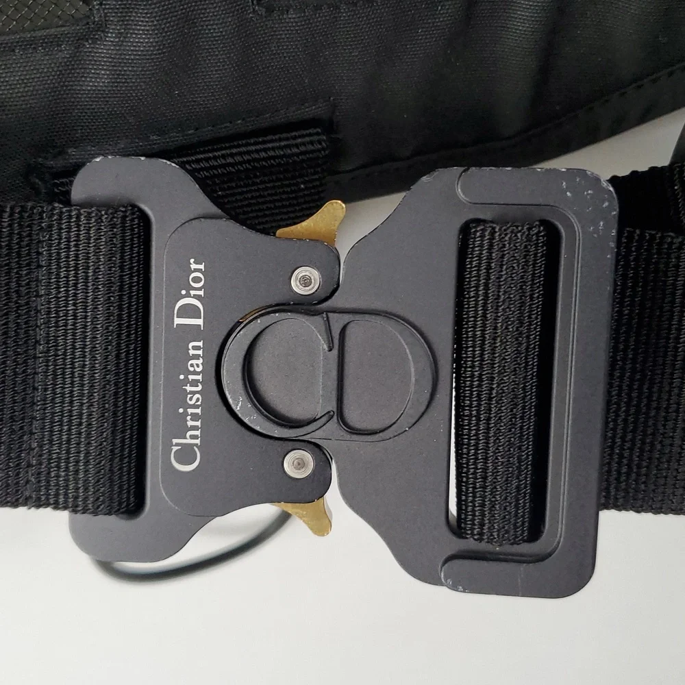 Dior Designer 2019 Black Tactical Harness Vest Sz S Luxury Streetwear - Picture 3 of 14